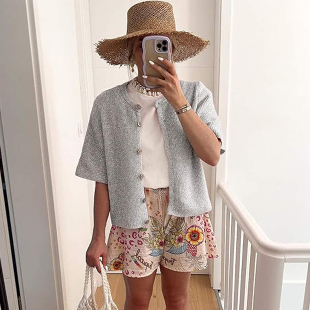 VISAIA™ – Lightweight Short Sleeve Button Down Cardigan