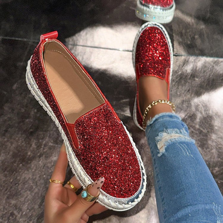 JAMILA™ - Chic Glitter Decorated Slip-On Loafers